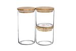 Lot de 3 bocaux en verre Cooky