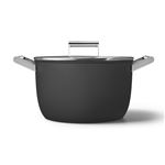 Faitout Smeg CKFC2611BLM 26 cm Noir avec couvercle en verre