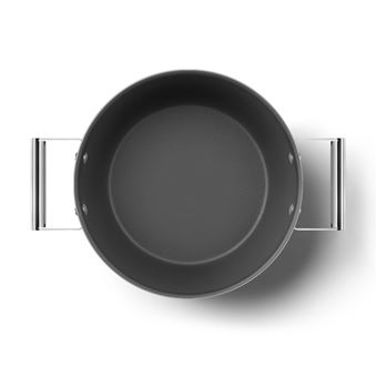 Faitout Smeg CKFC2611BLM 26 cm Noir avec couvercle en verre