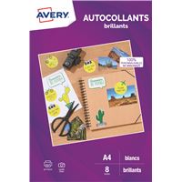 Packung mit 6 transparenten A4-Aufklebern Avery