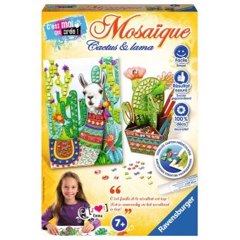 Kit créatif Ravensburger Mosaique Cactus et Lama