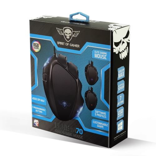 Souris filaire ELITE-M70 Spirit of Gamer Noir