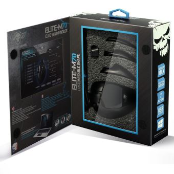 Spirit Of Gamer ELITE-M70 - Souris - ergonomique - optique - 8 boutons - filaire - USB