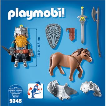 Playmobil Knights 9345 Combattant nain et poney