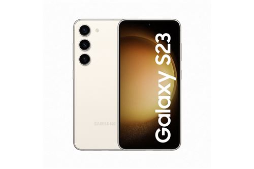 Samsung Galaxy S23 - 5G smartphone - double SIM - RAM 8 Go / Mémoire interne 128 Go - OLED display - 6.1"" - 2340 x 1080 pixels (120 Hz) - 3 x caméras arrière 50 MP, 12 MP, 10 MP - front camera 12 MP - crème État correct - Samsung reconditionné disponible sur Fnac
