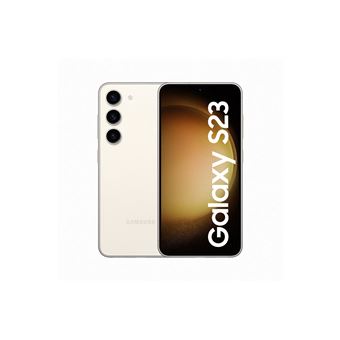 Samsung Galaxy S23 - 5G smartphone - double SIM - RAM 8 Go / Mémoire interne 128 Go - écran OEL - 6.1&quot; - 2340 x 1080 pixels (120 Hz) - 3 x caméras arrière 50 MP, 12 MP, 10 MP - front camera 12 MP - crème - 1