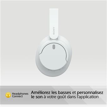 Casque audio sans fil SONY Bluetooth à réduction de bruit WH-CH720N Blanc