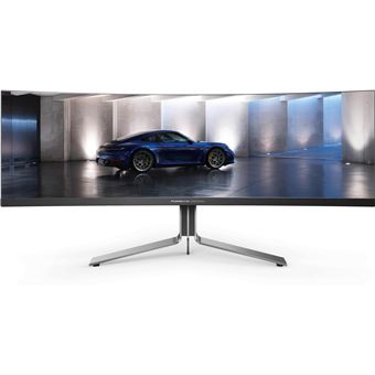 AOC AGON PRO PD49 Porsche Design - Moniteur OLED - jeux - incurvé - USB - 49" - 5120 x 1440 5K @ 240 Hz - 3000:1 - DisplayHDR 400 True Black - 0.03 ms - 2xHDMI, 2xDisplayPort, USB-C - haut-parleurs - noir, argent - 1