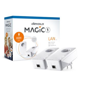 Devolo Magic 1 Wifi Mini : Adaptateur CPL compact, idéal pour le  télétravail et le streaming Blanc Magic 1 mini