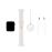 Apple Watch Series 5 GPS 44mm Behuizing in Aluminium Zilver met Sport Armband Wit Maat S/M en M/L_5
