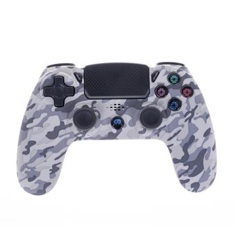 Manette Sans Fil Freaks And Geeks Camo Blanc clair pour PS4 avec Prise Jack pour casque et boutons lumineux