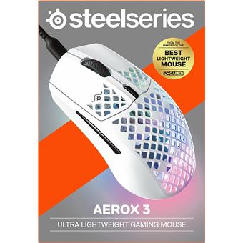 Souris gaming filaire SteelSeries Aerox 3 Snow Blanc Edition 2022