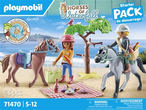Playmobil Le club d'équitation 71470 Amelia et Ben avec chevaux