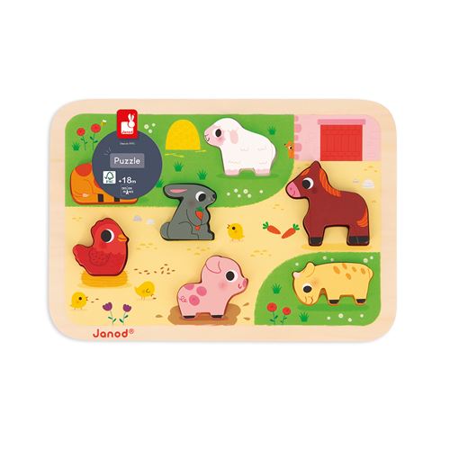 Jeu d'éveil Janod Chunky Puzzle à la ferme