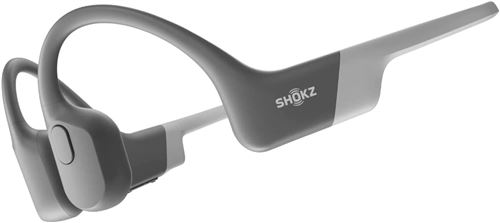 AfterShokz OpenRun - Koptelefoon met micro - open oor - bevestiging achter de nek - Bluetooth - draadloos - grijs