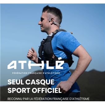 Casque sport sans fil Shokz OpenRun Bluetooth avec réduction du bruit Gris