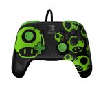 Manette filaire Pdp Rematch 1-Up Glow in the Dark pour Nintendo Switch et Nintendo Switch OLED Noir et Vert