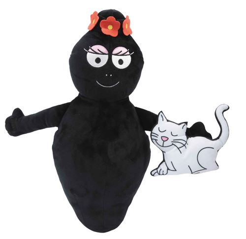 Peluche Parbapapa Barbamama avec chat 40 cm