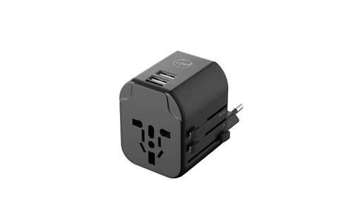 Adaptateur de voyage universel 2 USB-A Mobility Lab 1840 W Noir
