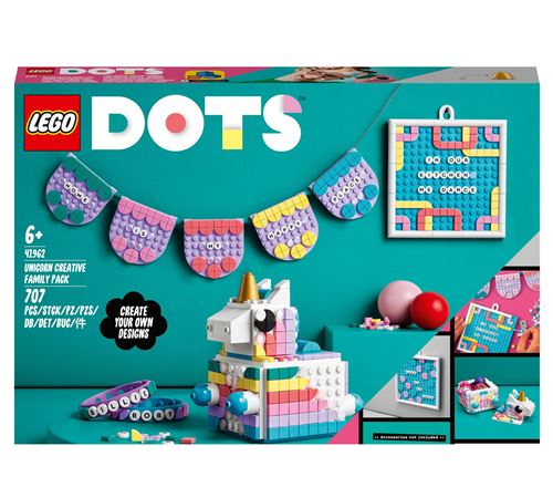 LEGO® DOTS™ 41962 Le kit créatif familial Licorne
