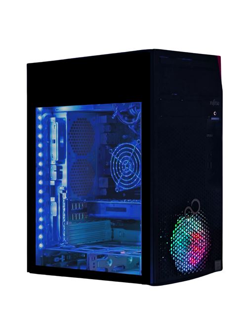 PC Gaming Fujitsu Esprimo P758 ANOD Intel® Core™ i5 16 Go RAM 512 Go SSD Nvidia GeForce RTX 3050 Noir et Rouge Reconditionné