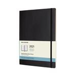 Agenda-carnet 2021 mensuel Moleskine Souple très grand format Noir