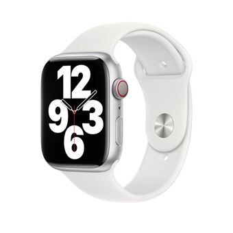 Bracelet pour Apple Watch White Sport Band 45mm