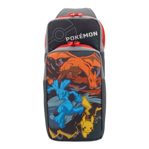 Hori Gris, Bleu, Orange, Jaune Et Rouge Sac Gaming Aventure Pokemon Pour Nintendo Switch