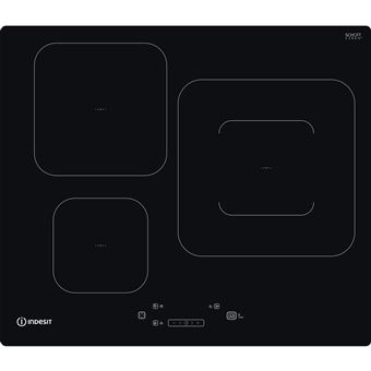 Table induction, noir, 60cm, 3 foyers dont 1 double-zone de 28cm, 3 boosters dont 1 de 3,6 kW, Push&Go (bouillir et garder au chaud), 9 niveaux de puissance, 3 minuteurs, cadre neutre, cable fourni, puissance totale 7200W - 1