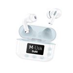 Ecouteurs sans fil 2 en 1 + MP3 Djix M-Usik Bluetooth True Wireless Blanc et bleu