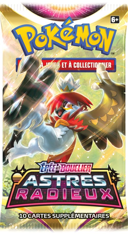 Pokémon Booster Épée Et Bouclier – Série 10 Éclat Astral – 10 Cartes Multicolores – Dès 3 Ans