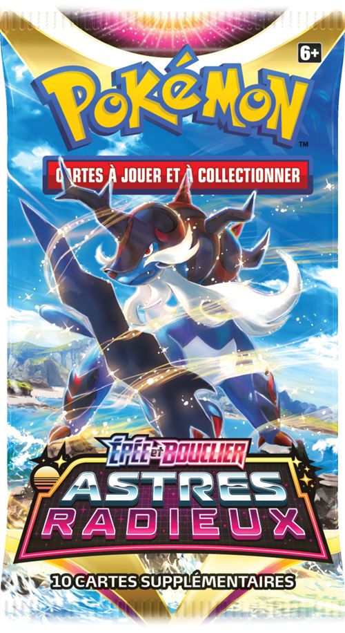 Astres Radieux EB10 A partir de 6 Ans Cartes à Collectionner Pokémon Pack 3 boosters Epée et Bouclier | Modèle aléatoire 