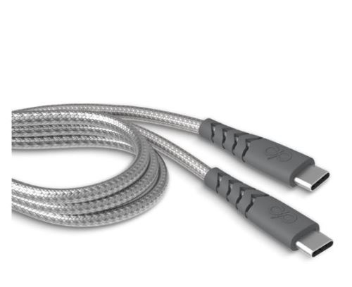 Câble renforcé Force Power USB Type-C vers USB Type-C 2 m 3 A Gris