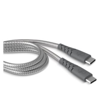 Câble renforcé Force Power USB Type-C vers USB Type-C 2 m 3 A Gris