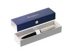 WATERMAN Emblème Stylo bille, noir, recharge bleue pointe moyenne, Coffret cadeau