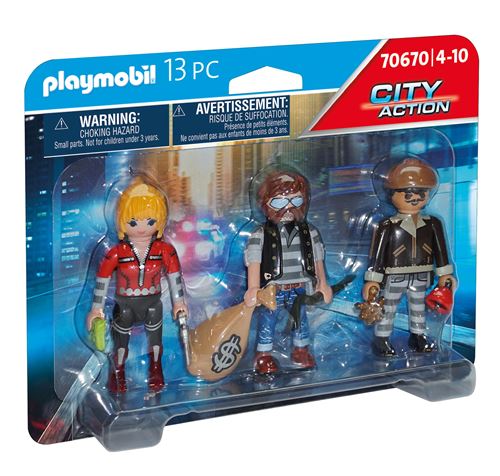 Playmobil Les Policiers 70670 Police Equipe De Bandits