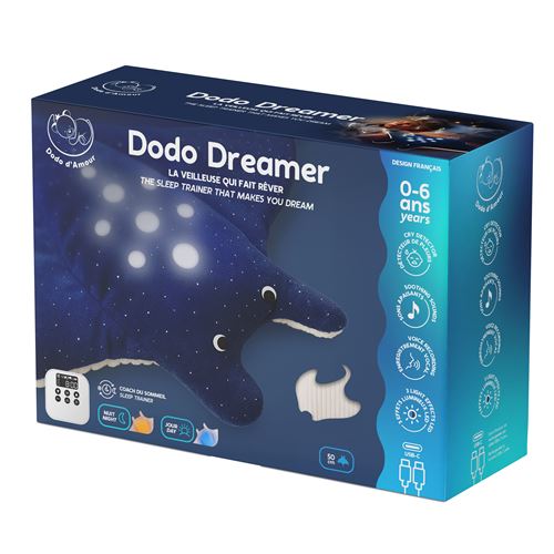 Veilleuse Peluche Interactive MGM 053065 – Dodo Dreamer avec Détection des Pleurs