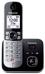 Téléphone fixe sans fil Solo Panasonic KX-TG6861 Noir et argent