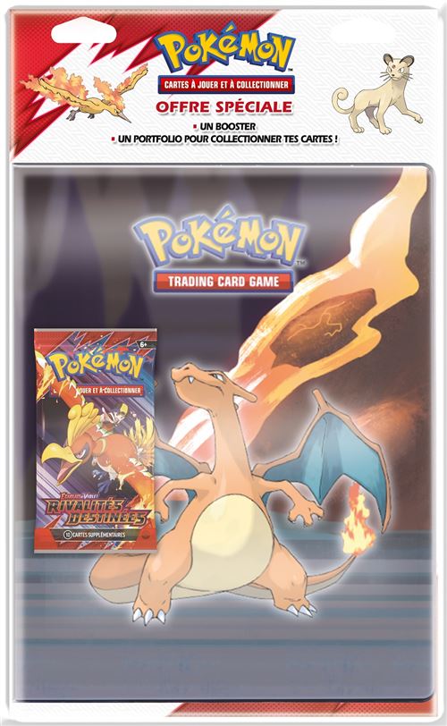 Pack Portfolio + Booster Pokémon – Écarlate Et Violet – Flammes Obsidiennes – Modèle Aléatoire – Version FR