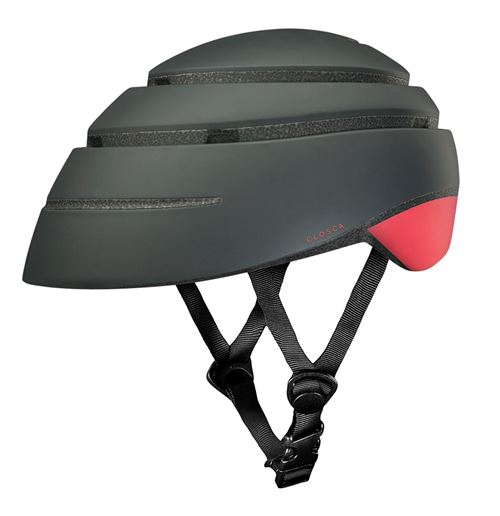 Casque de vélo pliable Closca Loop Graphite Taille L Noir et Corail