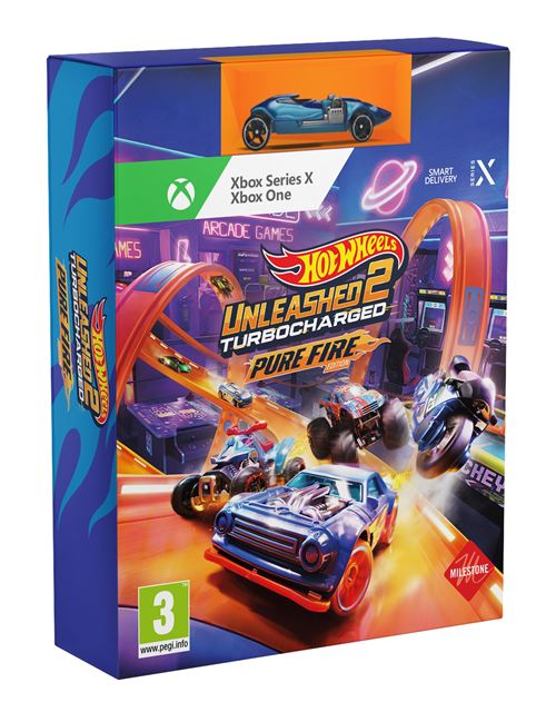 Pochette avant du jeu Hot Wheels Unleashed 2 Turbocharged Pure Fire Edition Xbox