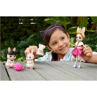 Mini-poupée Enchantimals Brystal Lapin et Lapereaux
