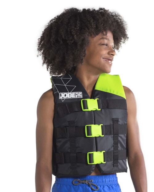 Gilet de nage pour enfants Jobe Youth Noir et Vert