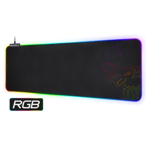Tapis de souris Skull RGB XXL Spirit of Gamer Noir