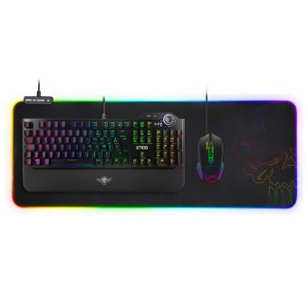 Tapis de souris gamer XXL avec rétro-éclairage RGB - Spirit of Gamer Skull