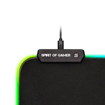 Tapis de souris gamer XXL avec rétro-éclairage RGB - Spirit of Gamer Skull