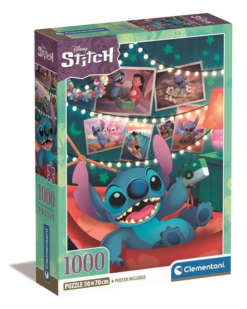Puzzle 1000 pièces + Poster : Disney : Stitch Clementoni Puzzles - vue 7