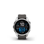 Montre connectée Garmin Fenix 7S Silver avec bracelet silicone Gris