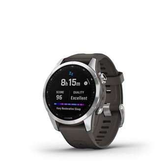 Montre connectée Garmin Fenix 7S Silver avec bracelet silicone Gris