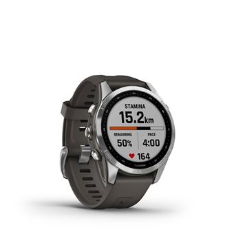 Montre connectée Garmin Fenix 7S Silver avec bracelet silicone Gris